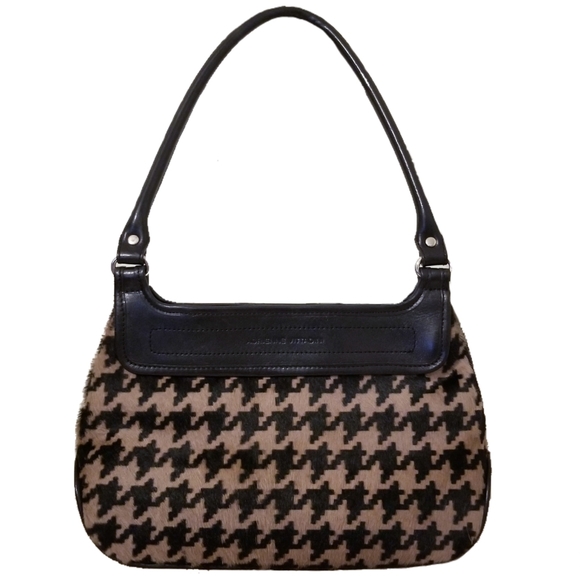 Adrienne Vittadini Handbags - Adrienne Vittadini Houndstooth Calf Fur Purse